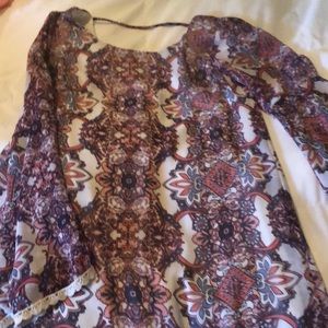 Boho long sleeve dress